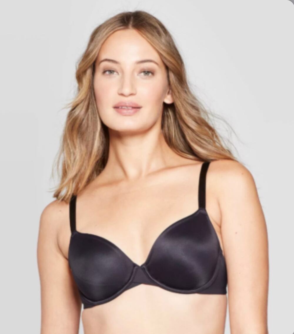 Auden Black Demi Coverage Unlined Bra Size 32C NWT